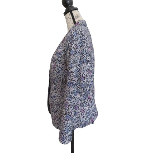 🎉HP🎉Talbots Lined Floral Cotton Blazer - Size 10 - Great for Spring/Summer - EUC - Picture 3 of 13